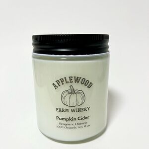 applewood farm winery pumpkin cider 100% organic soy wax candle